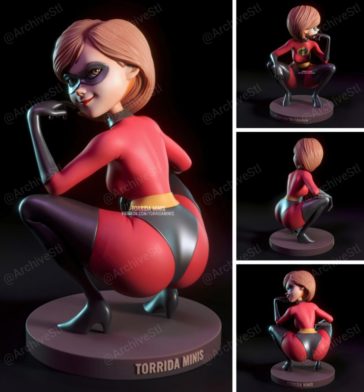 超人总动员 “橡皮女”巴荷莉(Elastigirl)3D打印图纸